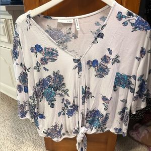 White floral blouse